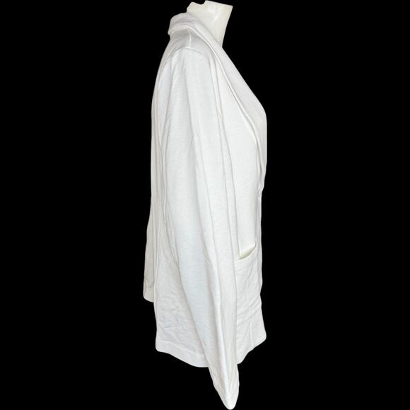 GRAVER Susan Graver LK Fusion 3/4 Slv Cutaway‎ Hem Blazer White X-Large - Picture 7 of 13